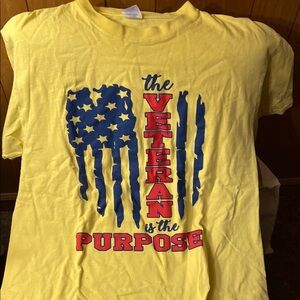 Yellow women’s TShirt with Blue and Red Graphic